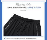 Shorts De Running Para Hombre Pantalones Cinco Puntos De Seda Helada Talla Grande Disponible En Tamaños 5XL-9XL - details 4