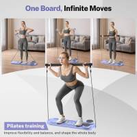 ALLINLIFE Tabla De Pilates, Juego De Reformador De Pilates, Tablas De Pilates 12 En 1 Para Entrenamiento En Casa, Portátil, Plegable, Máquina De Ejercicios De Pilates, Tabla Reformadora De Pilates - details 9