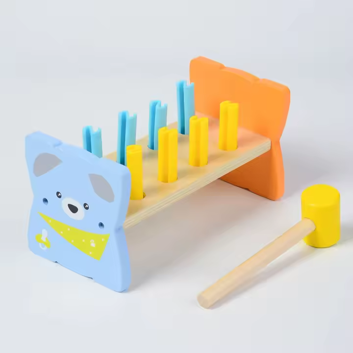 Juguete De Martillado De Madera Montessori Para Desarrollar Habilidades Motoras Finas Y Divertido Educativo Para Bebés De 1-3 Años - 1