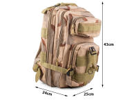 Mochila PEQUEÑA Militar 26 Litros, Crossfit, Táctica, Molle Escolar, Bolsa Bandolera para Niños Hombre Mujer Caza Camping, desierto, GYM Gimnasio , Airsoft, anti robo , Crossfit, universidad , Campo , Senderismo , trekking, montañismo, supervivencia - details 1