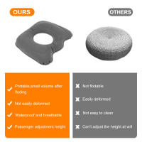 Cojín Donut Inflable Para Hemorroides Asiento Ajustable Ligero Masajeador Cojín Silla Asiento De Almohadilla De Terry Para Adultos - details 1
