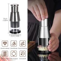 Cortador De Ajo Manual Multifuncional Eco-amigable Acero Inoxidable Herramienta De Cocina Para Puerros Patatas Pimienta Verduras - details 3