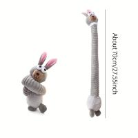 Juguete De Masticar Duradero Para Perros 1pc Diseño De Animales De Cuello Largo Juguete Suave De Peluche Con Sonido Squeaky Para Masticar Y Divertirse - details 0