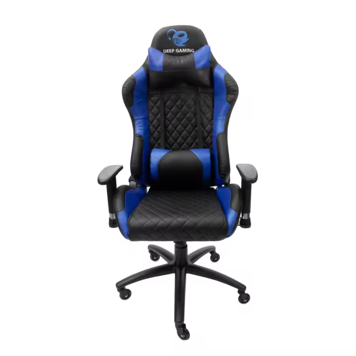 Silla Gaming DeepCommand II con Cojín Lumbar y Cervical, Ruedas de Silicona, Tejido PU Transpirable, Reposabrazos Ajustables DeepGaming - 1