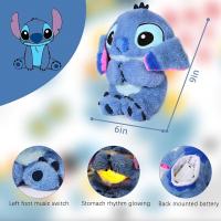 Soothing Stitch Plush Toy, Stitch Anxiety Relief, Rhythmic Breathing Exercise, Perfect for Sleeping Children and Adults - Perfect Granny Gray Breathing Bear - details 0