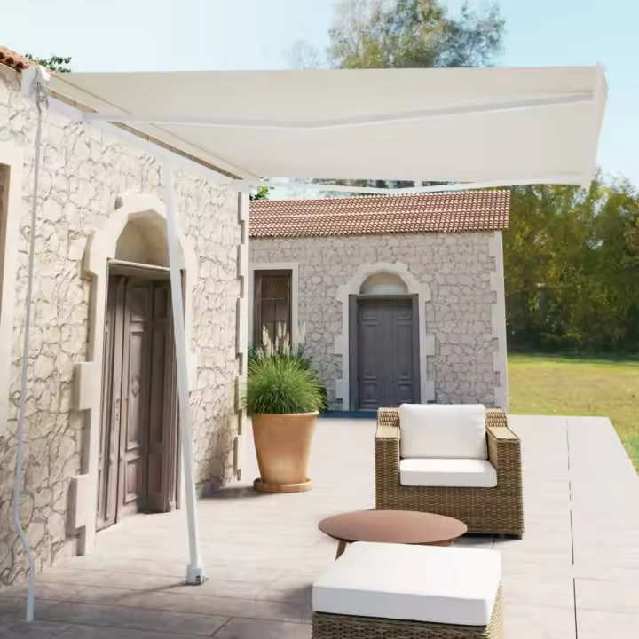 vidaXL Toldo de pie automático crema 300x250 cm - 1