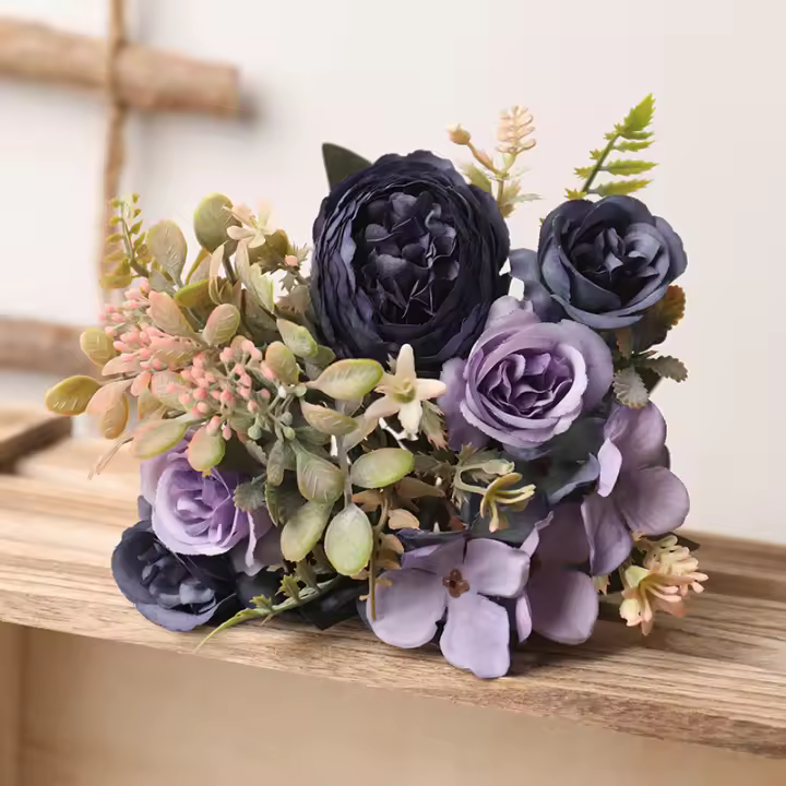 DociDaci Rosas De Seda Blanca Para Otoño Decoración De Hogar Y Boda Arreglo Floral Artificial De Lujo Para Aniversarios Y Fiesta De Acogida - 1