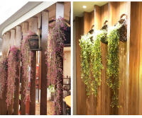 Vine Artificial De 75cm Con 5 Cucharas Planta Falsa De Bellota Dorada Rama De Sauce Para Decoración De Jardín Y Habitaciones En Casa - details 2