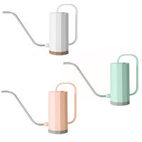 Regadera De Acero Inoxidable 1.2L Con Bocina Larga Para Riego De Plantas Y Flores Jarrón Curvo Herramienta De Jardinería - details 7