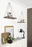 Estante De Pared De Madera Con Soporte Para Macetas Y Silla De Correa Decoración Nórdica Moderna Para El Hogar Diseño Simple Montaje En Pared - details 7