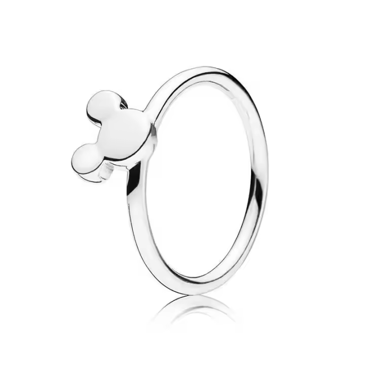 Anillo de Plata Elevado 925 con Corazón Rojo para Mujeres Anillo de Boda Joyería con Estrella de Zirconia Cúbica y Flor de Luna - 1