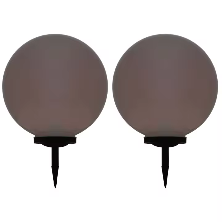 vidaXL Lámparas Solares Exterior (2 unidades) Esféricas Iluminación Luces Jardín Dimensiones 30 cm, 40 cm, 50 cm - 1