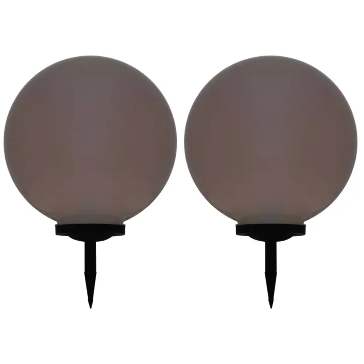 vidaXL Lámparas Solares Exterior (2 unidades) Esféricas Iluminación Luces Jardín Dimensiones 30 cm, 40 cm, 50 cm - 1