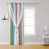Cortinas con ojales rosa moderno, filtrantes de luz.estores enrollables,cortinas pack de 2, 100x130cm cortina opaca, - details 3