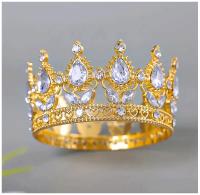 Tiara De Estilo Barroco Lujo Para Mujer Adorno De Cabeza Elegante Con Rhinestones Accesorio De Novia Vintage Para Fiesta Y Pageantes - details 0