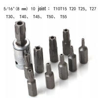 Juego Profesional De 34 Piezas De Destornilladores Torx Y E-Torx En Caja Herramienta Manual Con Encaje 1/4" 3/8" 1/2" Male Y Female - details 6
