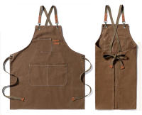 Delantal De Lona Resistente Al Aceite Para Cocina Y Jardín Algodón Para Té De Leche Y Café Tienda De Café Trabajo Denim Unisex - details 9