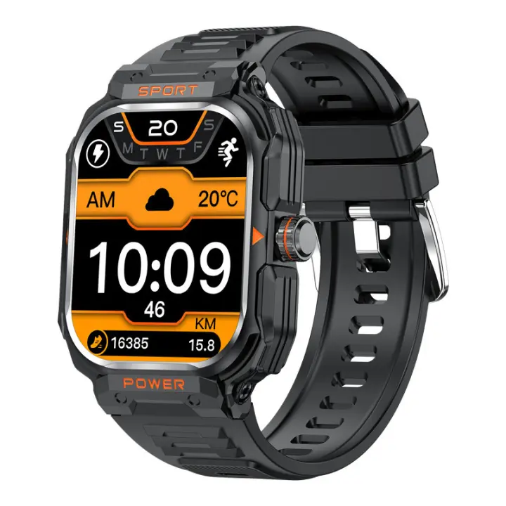 Reloj inteligente para hombre con auriculares (respuesta/Marcado), Rastreador de Ejercitos Deportivo resistant táctico para Exteriores HD de 2,01 pulgadas with pasos, calorías, monitor de Sueño, monitor de cuenta para Android iPhone - 1