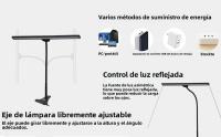 Lámpara De Escritorio LED Ajustable 10W 40CM Con Protección Ocular Luz Clampable 3 Temperaturas De Color Y 10 Niveles De Brillo - details 3