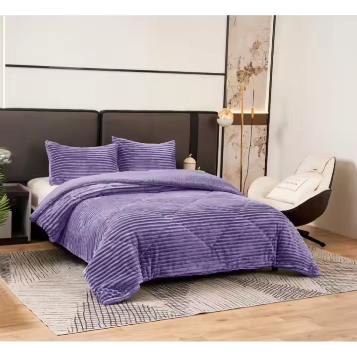 Edredón Sherpa Conforter  con pelo borreguito Edredón Sherpa con Borreguillo de Invierno Para cama  de 90-105-135-150 cm, - 1