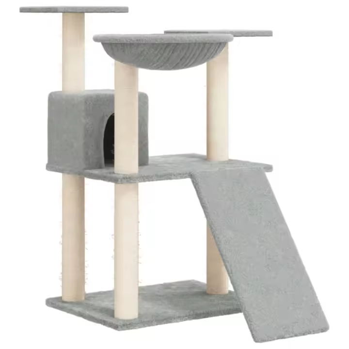 Rascador para Gatos con postes de ISAL gris Claro 83 cm - 1