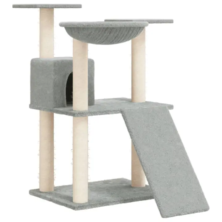 Rascador para Gatos con postes de ISAL gris Claro 83 cm - 1