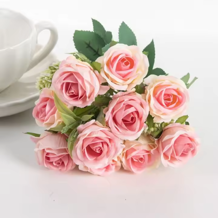 10 Rosas De Seda Artificiales Para Scrapbooking Flores Para Decoración De Hogar Y Fiestas Boda Aniversario Regalo De Navidad - 1