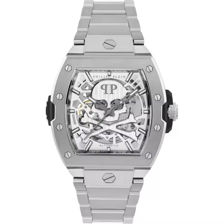 Reloj de hombre philipp plain The skeleton restyle PWJFA0425 automático de acero y correa plateada - 1