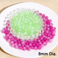100PCs Abalorios De Acrílico Redondos Brillos Multicolor Para Creación De Joyas DIY Diámetro Approx 8mm Agujero: Approx 1.5mm - details 1