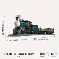 Bloques De Construcción Creativos De Tren De Vapor Serie Para Niños Modelo DIY Ideal Para Regalo Navideño De Ciudad - details 5