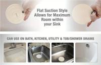 Tapa De Drenaje De Silicona Plana Para Bañera Y Lavabo Cubierta De Vaciado Adhesiva Plancha De Succión Para Cabello - details 0
