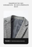 Traje De Lana De Alta Gama Para Hombre 2025 Chaqueta De Negocios Casual Elegante Tres Piezas Adecuado Para Fiestas Y Ocasiones Elegantes - details 4