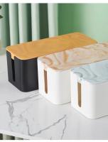 Caja De Almacenamiento Para Cable De Madera Organizador De Línea Eléctrica Anti-Polvo Casillero Para Enchufe Y Red Bin De Almacenamiento De Cable - details 3