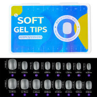 PINPAI 420PCS Uñas Postizas De Gel Mate Almendro Coffin T Forma Cubiertas Completas Falsas Uñas Capullos De Gel Artificial Suave Tamaño M 15 Tamaños Diferentes - details 11