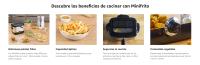 Moulinex AF220010 Freidora, Capacidad 1 l de Aceite, para Unos 600 gr de Comida, Acero Inoxidable, Bol Antiadherente, Filtro Metálico Incluido, Termostato Ajustable, Plástico, Negro, Plateado - details 2