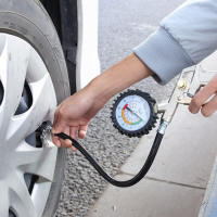 Medidor De Presión De Neumáticos Para Coche 0-220/0-16BarPsi Pistola De Aire Compresor Para Automóviles Motocicletas SUV Herramienta De Reparación De Neumáticos - details 9