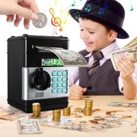 Hucha Electrónica para Niños 3-12 Años Caja Fuerte Niños Hucha Cajero Automatico Hucha con Código Caja de Monedas Banco de Dinero Divertido Caja Fuerte Juguete Regalo para Niños Niñas - details 1