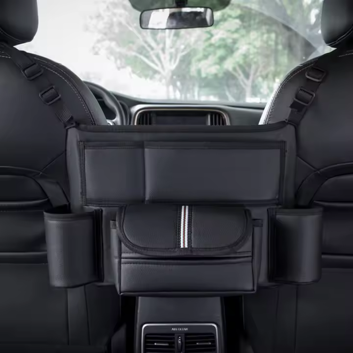 Soporte De Bolso Para Coche H312A Con Portacopas Y Almacenamiento En Espalda Del Asiento Bolsillo Para Móvil Tissue Holder - 1