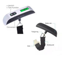 Báscula Portátil Digital LCD 110lb/50kg Escala Electrónica Para Maletas Viaje Pesaje De Bagaje Y Bolsas Precisión 0.01g Sin Batería Incluida - details 0