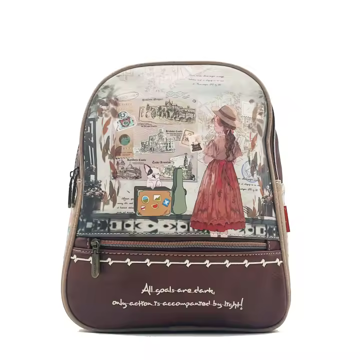Mochila Sweet Candy Colección Vintage Stories – ¡Un viaje al pasado lleno de encanto y seguridad! Antirrobo y de alta calidad - 1