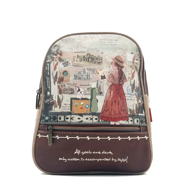 Mochila Sweet Candy Colección Vintage Stories – ¡Un viaje al pasado lleno de encanto y seguridad! Antirrobo y de alta calidad - 1