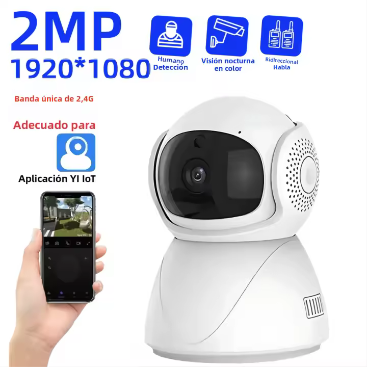 Cámara IP Inteligente YI 5G WiFi 2MP/5MP Con Detección De Humano AI Visión Nocturna En Color Monitoreo De Bebé Para Hogar Inteligente Montaje Pared O Colgante - 1