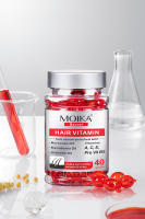 Suero vitamínico para cabello dañado y encrespado, suero para el cuidado del cabello con aceite de argán, vitaminas A, C, E, provitamina. B5 Cuidado del cabello seco (40 unidades rojas (1 paquete)) - details 10