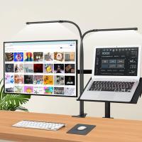 Lámpara De Escritorio Dual Con Timer De 3-6-12 Horas Función De Cuidado De Los Ojos 3 Modos De Iluminación 5 Niveles De Brillo Control Remoto LED Moderna - details 0