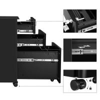 Archivador móvil con cerradura, cajonera de oficina con ruedas, para documentos A4 y carpetas de archivo, blanco o negro - details 11