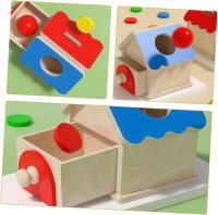 Juguetes De Madera Puzzle 2 En 1 Caja De Moneda Casa Juego De Objetos Permanencia Martillo Caja Caja De Bola Macarón Caja De Bola Batería Caja De Cajón - details 6