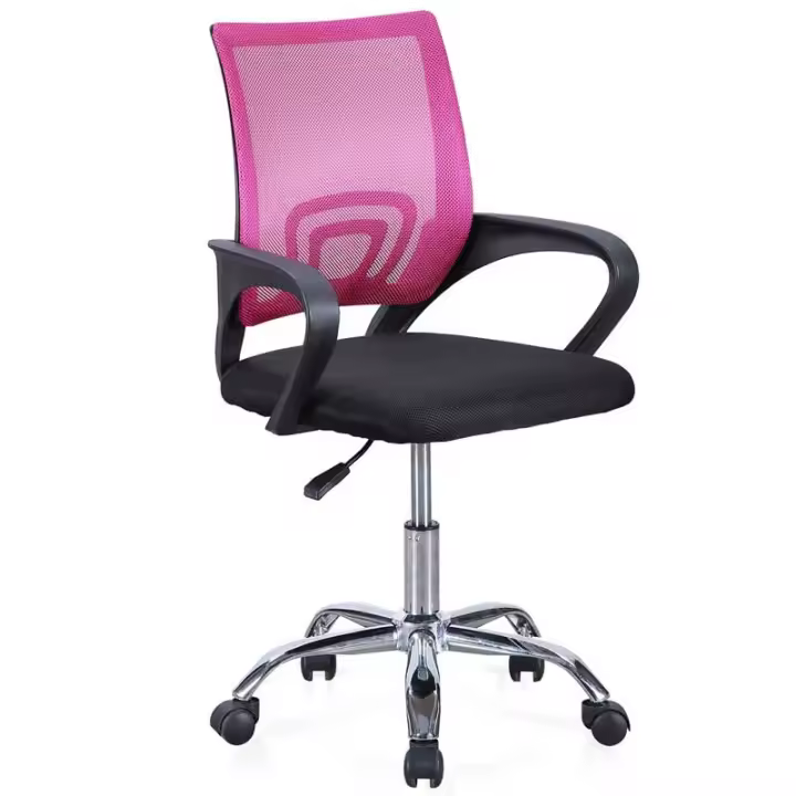Miroytengo Silla de estudio Slim giratoria en color rosa y negro Habitación Juvenil - 1