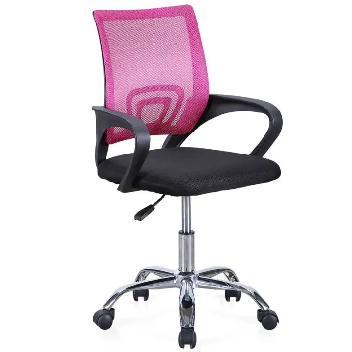 Miroytengo Silla de estudio Slim giratoria en color rosa y negro Habitación Juvenil - 1