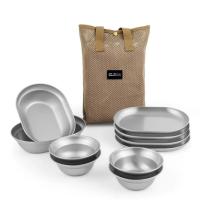 Juego De Comedor Portátil NOBANA Para Camping Con Utensilios Lustrados Fácil De Limpiar Accesorios De Cocina Para Exteriores - details 3