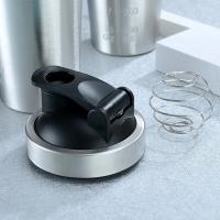 Botella De Proteína De Acero Inoxidable 500/750ml a Prueba De Fugas Para Gimnasio Y Fitness Con Escala Y Mezclador Para Batidos De Leche En Polvo - details 3